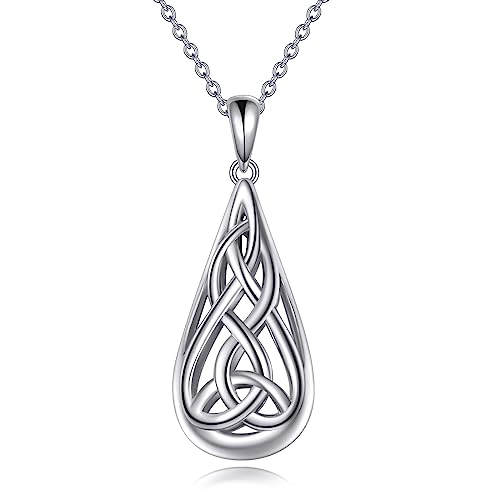 VONALA Irische keltische Knoten Halskette Sterling Silber Keltischer Anhänger kette Schmuck Geburtstags Geschenke für Damen Mädchen für sie von VONALA