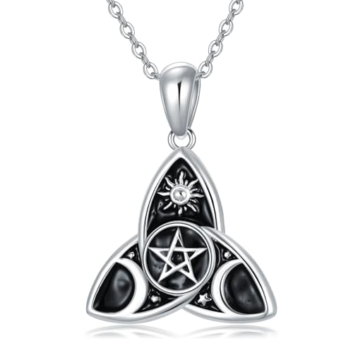 VONALA Keltische Halskette Sterling Silber Keltischer Knoten Mondgöttin Anhänger Halskette Irische Halskette Keltischer Schmuck Geschenk für Damen Mädchen VONALA Keltische Halskette Sterling Silber Keltischer Knoten Mondgöttin Anhänger Halskette Irische Halskette Keltischer Schmuck Geschenk für Damen Mädchen von VONALA