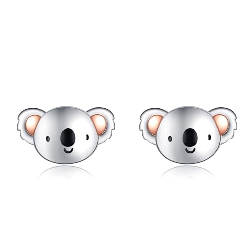 VONALA Koala Ohrstecker 925 Sterling Silber Koala Ohrringe für Mädchen Frauen Koala Bär Geschenke Niedliche Tier Ohrstecker Schmuck von VONALA