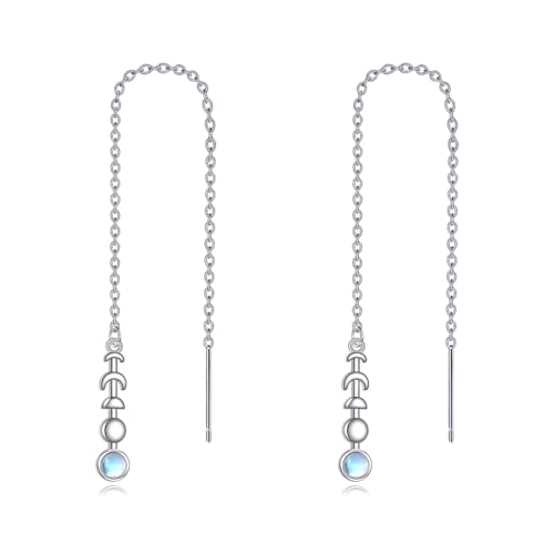 VONALA Libelle Mondphase Ohrschellen Ohrringe Schmuck Geschenke für Frauen 925 Sterling Silber Ohrclimbers Ohr Krabbler für Mutter von VONALA