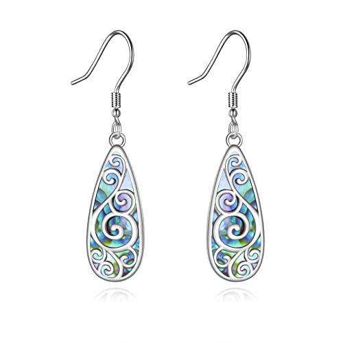 VONALA Ohrringe Damen Sterling Silber Tropfen Ohrhänger (Abalone color) von VONALA