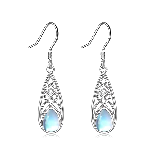 VONALA Ohrringe Damen Sterling Silber Tropfen Ohrhänger (Unendlicher Mondstein) von VONALA