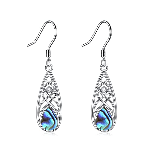 VONALA Ohrringe Damen Sterling Silber Tropfen Ohrhänger (Unendlichkeit abalone) von VONALA