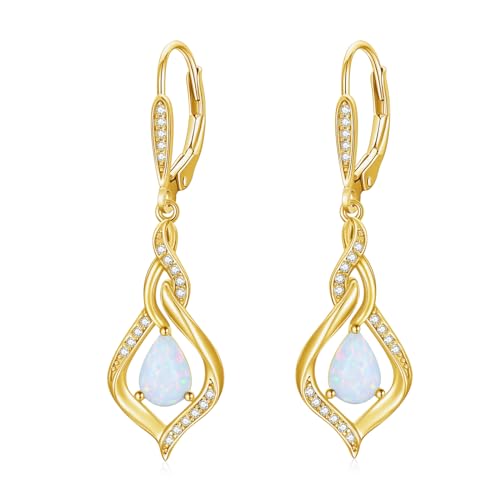 VONALA Opal-Ohrringe für Damen Sterlingsilber Opal-Tropfen-Ohrhänger Opal-Schmuck Geschenk für Frauen Teenager Mädchen von VONALA