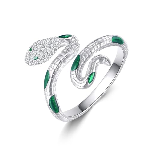 VONALA Schlangenring für Frauen Sterling Silber Schlangenringe Schmuck verstellbarer offener Ring von VONALA