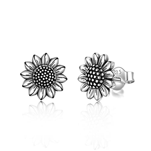 VONALA Sonnenblume Ohrstecker, 925 Sterling Silber Sonnenblume ohrringe mit Zirkonia Schmuck Geschenke für Damen Mädchen von VONALA