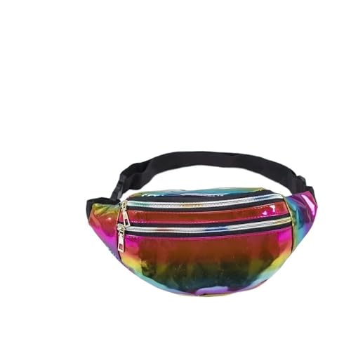 Bauchtasche, Hüfttasche for Frauen, Damen und Herren, Bauchtasche mit verlängertem Gürtel, Hüfttasche, wasserdicht, for Reisen, Spaziergänge mit dem Hund, Wandern, Sport Bauchtasche Herren(Rainbow col von VONCYKI
