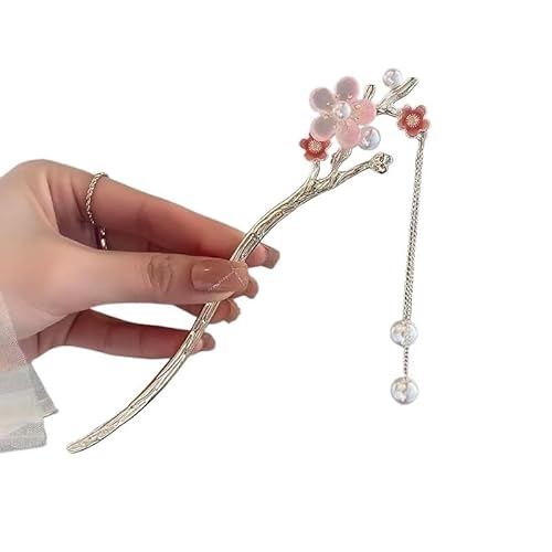 VONCYKI 1 x Haarspange im chinesischen Stil für Frauen, Haarnadeln, Blume, handgefertigt, Schmuck, Zubehör, Haarschmuck (11) von VONCYKI