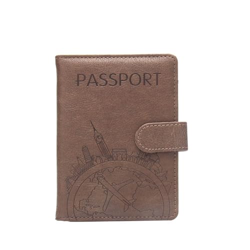 VONCYKI Anti-Diebstahl Global Tourism Passport Cover Wallet Bag Herren Damen ID Adresskartenhalter Tragbares Reisezubehör, coffee, Einheitsgröße von VONCYKI