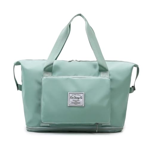 VONCYKI Faltbare große Kapazität Aufbewahrung Falttasche Reisetaschen Tote Handgepäck Handtasche wasserdichte Reisetasche Frauen Schultertaschen(Fruit Green) von VONCYKI