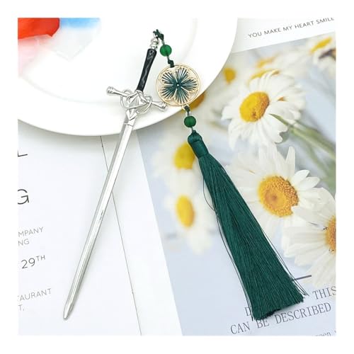 VONCYKI Metall-Schwert-Haarnadel für Damen, modisch, chinesisch, einfache und kreative Pfanne, Haarnadel, Schmuck, Temperament, Kopfbedeckung, Zubehör (WTS00002-9) von VONCYKI