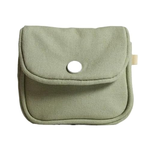 VONCYKI Tragbare Münzgeldbörse, einfarbig, Mini-Geldbeutel, leichte Baumwolle, Kopfhörertasche, Damen, Schlüsseltasche, Reisekartenhalter (A-Grün), 2 Stück von VONCYKI