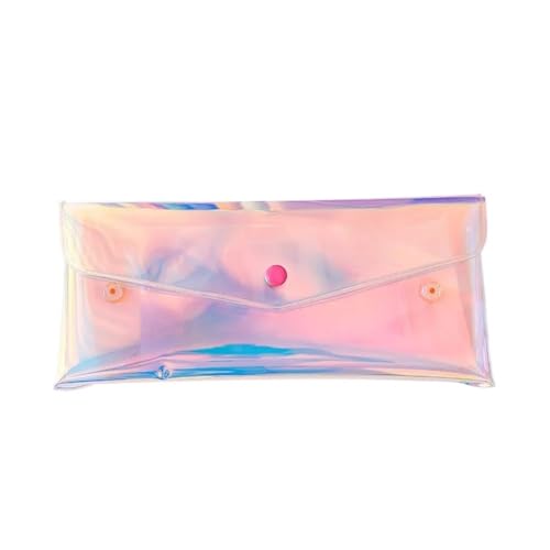 VONCYKI Transparente PVC-Kosmetiktasche für Damen, Make-up-Aufbewahrung, transparenter Organizer, Waschen, Reisen, tragbare Kulturbeutel, Multifunktions-Geldbörse, Make-up-Tasche, Größe M: 20 x 1 x 8 von VONCYKI