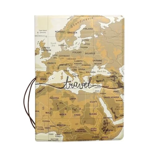 VONCYKI Wasserdichte Reisepasshülle für Damen und Herren, modisch, Unisex, Visitenkarte, Reisepass, Dokumente, Geldbörse, Tasche, 8, Einheitsgröße von VONCYKI