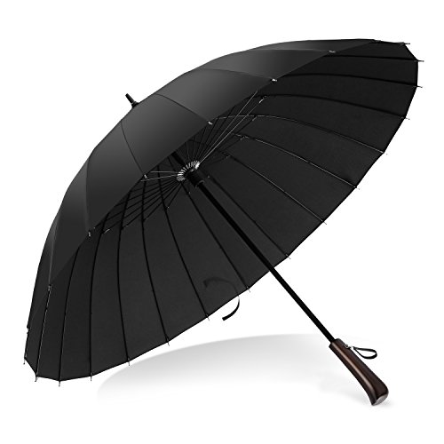 VONDAVO sturmsicherer groß Regenschirm - mit leichten 24 fiberglas Streben sturmfest Stockschirm, stabile windsicher für 1-2 Personen Dm. 100cm VONDAVO sturmsicherer groß Regenschirm - mit leichten 24 fiberglas Streben sturmfest Stockschirm, stabile windsicher für 1-2 Personen Dm. 100cm von VONDAVO