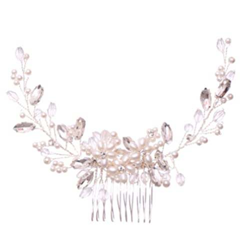 Braut Haarkämme Haarkamm Hochzeit Schmuck Krone Für Frauen Kristall Haarkämme Strass Perle Braut Haarkamm Frauen Haarschmuck Hochzeit Haarkamm Braut Braut Seitenkamm von VONGAZ