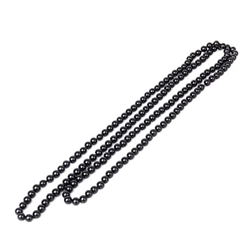 VONGLYHOO Schwarze Perlenkette, Lange Perlenkette, Lange Perlenkette Frau Perlenkette Schwarze Kette Extra Lange Faux-perlenkette Multi Layer Damen Schmuck Pullover Halskette von VONGLYHOO