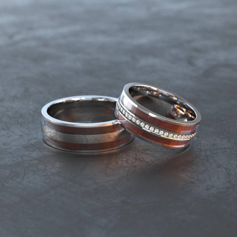 Holzringe - Eheringe Holz Ring Aus Partnerringe Verlobungsringe Freundschaftsringe W001 von VONJACOB