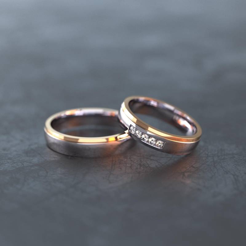 Partnerringe/Eheringe Edelstahl Teilweise Vergoldet Trauringe Freundschaftsringe - E030 Partnerringe/Eheringe Edelstahl Teilweise Vergoldet Trauringe Freundschaftsringe - E030 von VONJACOB