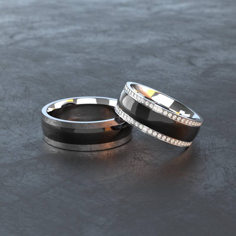 Partnerringe Schwarz/Silber Aus Keramik Und Edelstahl - Trauringe Eheringe Freundschaftsringe C002 Partnerringe Schwarz/Silber Aus Keramik Und Edelstahl - Trauringe Eheringe Freundschaftsringe C002 von VONJACOB