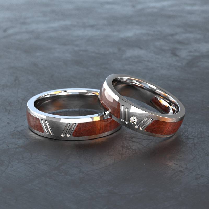 Ringe Mit Holz - Eheringe Ring Aus Partnerringe Holz- Verlobungsringe Freundschaftsringe W006 von VONJACOB