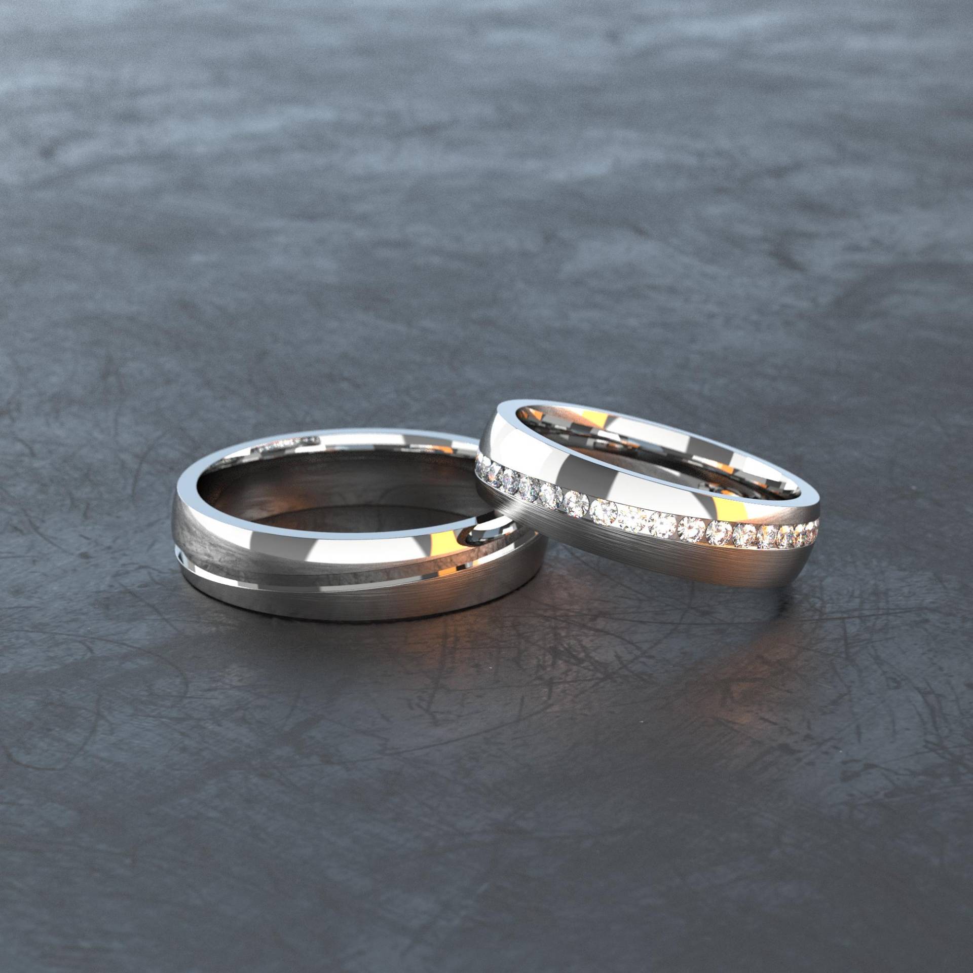 Titanium Ring - Mit Rundum Zirkonia Stein Ideal Als Trauringe, Freundschaftsringe, Partnerringe Und Verlobungsringe T016 Titanium Ring - Mit Rundum Zirkonia Stein Ideal Als Trauringe, Freundschaftsringe, Partnerringe Und Verlobungsringe T016 von VONJACOB