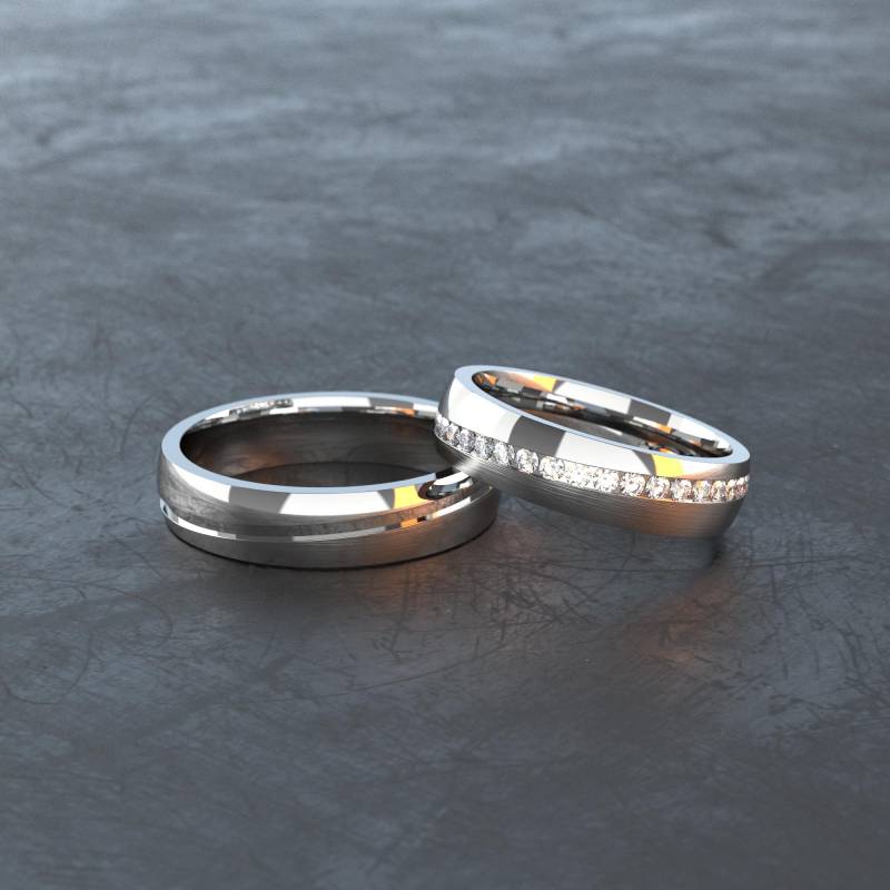 Titanium Ring - Mit Rundum Zirkonia Stein Ideal Als Trauringe, Freundschaftsringe, Partnerringe Und Verlobungsringe T016 Titanium Ring - Mit Rundum Zirkonia Stein Ideal Als Trauringe, Freundschaftsringe, Partnerringe Und Verlobungsringe T016 von VONJACOB