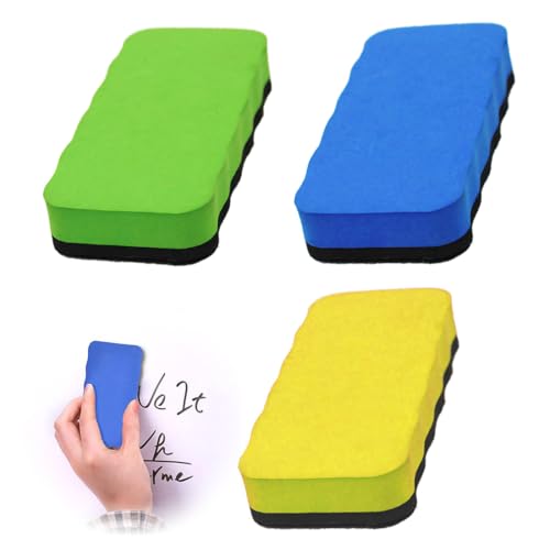 VONJUMA 3 Stück Whiteboard Schwamm Whiteboard Schwamm Magnetisch Whiteboard Radierer Schwamm Whiteboard Whiteboard Eraser Für Magnettafel Memoboard Schreibtafel 10.2×5.5×2Cm von VONJUMA