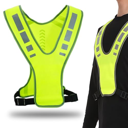 VONJUMA Reflektoren Kleidung Reflektorweste Flexibel Einstellbar Sicherheitsweste Fahrrad Reflektierende Weste Für Damen Herren Atmungsaktiv Laufweste Reflektoren Kleidung Laufen Warnweste Für Joggen von VONJUMA