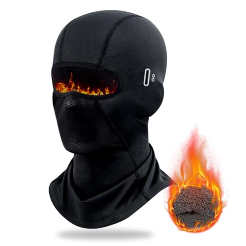 VONJUMA Sturmhaube Winter Winddicht Warm Sturmmaske, Balaclava Für Outdoorsports Radfahren Snowboarden Skifahren Motorradfahren Atmungsaktive Skimaske Für Herren Damen Schwarz von VONJUMA