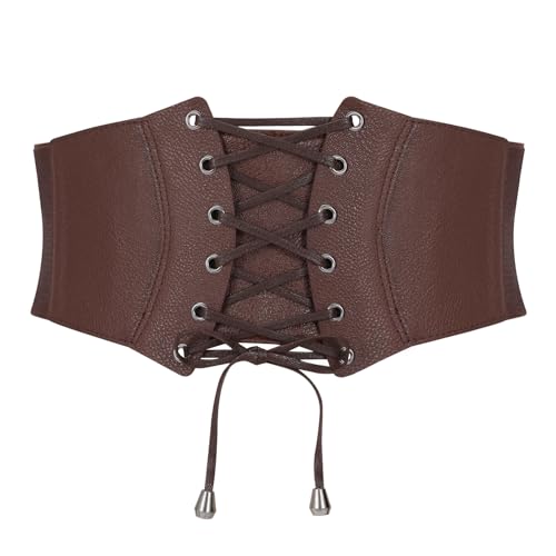 VONMELLI Korsett Gürtel für Damen, Schnürung Korsett Hohe Taille Elastischer Gürtel für Halloween Kostüm Parteien Kaffee L von VONMELLI
