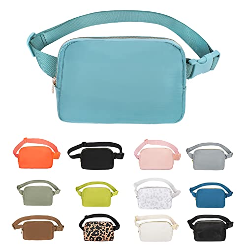 VOROLO Bauchtasche zum Laufen, Bauchtasche für Damen und Herren, Crossbody-Gürteltasche, Bauchtasche mit verstellbarem Riemen für Sport, Hell, blau, Einheitsgröße, 1 x Bauchtasche von VOROLO