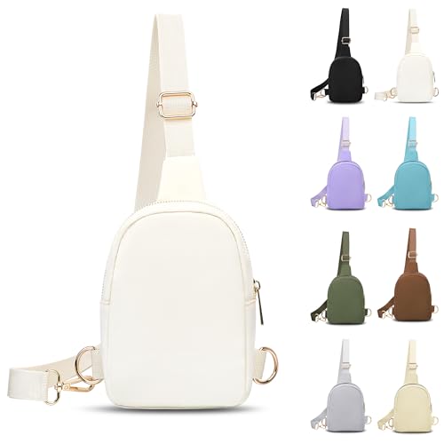 VOROLO Hüfttasche, Gürteltasche, Damen, mit verstellbarem Gurt, klein, trendig, Umhängetasche, Beige von VOROLO