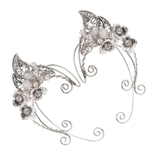 VOSAREA 1 Paar Elegant Elfen Ohrklemmen Handgefertigte Ohrclips für Frauen Kreative Ohrringe Ohrlöcher Kostüm Ohraccessoires für Besondere Anlässe von VOSAREA