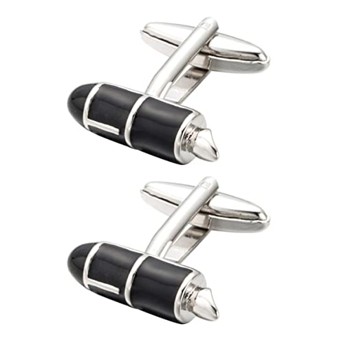 VOSAREA 1 Paar Stylische Herren Manschettenknöpfe im Einzigartigen Stift Design Langlebige Cufflinks für Hochzeiten Business und Festliche Anlässe von VOSAREA