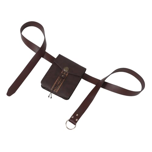 VOSAREA 1 Set Renaissance-gürteltasche: Mittelalterliche Gürteltasche Im Vintage-Stil – Hüfttasche Pu – Renaissance-kostüm-Accessoire Für -, Rad- Und Outdoor- von VOSAREA