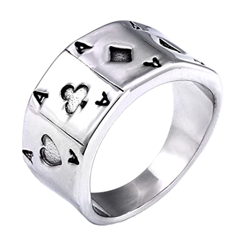 VOSAREA 1 Stück A Muster Ring Modisches Fingeraccessoire für Herren Einzigartiger Schmuck für Alltag Us von VOSAREA