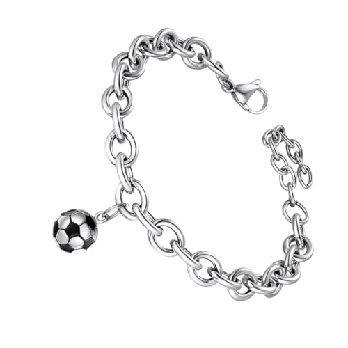 VOSAREA 1 Stück Fashionable Football Wrist Bracelet Titanstahl Verstellbar Elegantes Schmuckstück für für Valentinstag oder Geburtstag VOSAREA 1 Stück Fashionable Football Wrist Bracelet Titanstahl Verstellbar Elegantes Schmuckstück für für Valentinstag oder Geburtstag von VOSAREA