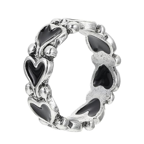 VOSAREA 1 Stück Retro Heart Ring für Damen Vintage Finger Dekorationsring Stilvoller Ring für Anlässe für Partys und Alltag VOSAREA 1 Stück Retro Heart Ring für Damen Vintage Finger Dekorationsring Stilvoller Ring für Anlässe für Partys und Alltag von VOSAREA
