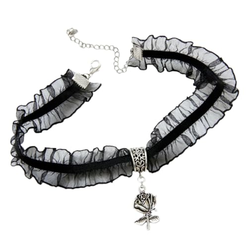 VOSAREA 1 Stück Schwarze Rosen Halskette für Damen Elegantes Neck Decor Vielseitig Tragbar Modischer Schmuck für Besondere Anlässe Verleiht Jedem Outfit VOSAREA 1 Stück Schwarze Rosen Halskette für Damen Elegantes Neck Decor Vielseitig Tragbar Modischer Schmuck für Besondere Anlässe Verleiht Jedem Outfit von VOSAREA
