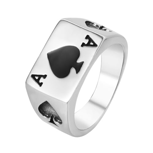 VOSAREA 1 Stück Titanring für Herren Titanstahl Einzigartiges Design Modischer Schmuck als für Männer Langlebig und Angenehm zu Tragen von VOSAREA