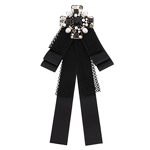 VOSAREA 1 Stück Vintage Bow Tie Kragenpin mit Strass und Kunstperlen Schwarz Elegantes Zubehör für Blusen Schuluniformen und Festliche Anlässe VOSAREA 1 Stück Vintage Bow Tie Kragenpin mit Strass und Kunstperlen Schwarz Elegantes Zubehör für Blusen Schuluniformen und Festliche Anlässe von VOSAREA