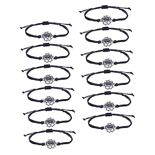 VOSAREA 12Stücke Männer Fußball Geflochtene Armbänder Einstellbare Wasserdichte Seilarmbänder für Sportevents Geburtstagsfeiern und für Fußball Fans VOSAREA 12Stücke Männer Fußball Geflochtene Armbänder Einstellbare Wasserdichte Seilarmbänder für Sportevents Geburtstagsfeiern und für Fußball Fans von VOSAREA