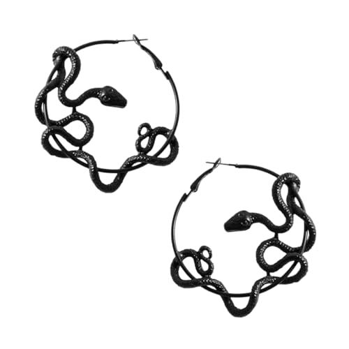 VOSAREA 1Paar Antike Schlangenohrringe Legierung Exklusive Schwarze Ohrstecker für Damen Kreative Snake Earbob für Looks Robustes und Langlebiges Design von Schädlichen VOSAREA 1Paar Antike Schlangenohrringe Legierung Exklusive Schwarze Ohrstecker für Damen Kreative Snake Earbob für Looks Robustes und Langlebiges Design von Schädlichen von VOSAREA