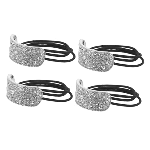 VOSAREA 4 Stück Elastische Kristall-haargummis Mit Strasssteinen, Pferdeschwanzhalter Für Frauen, Glitzerndes Haar-accessoire VOSAREA 4 Stück Elastische Kristall-haargummis Mit Strasssteinen, Pferdeschwanzhalter Für Frauen, Glitzerndes Haar-accessoire von VOSAREA