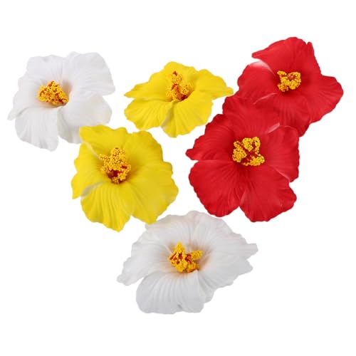 VOSAREA 6 Stück Hawaii-blumen Fürs Haar: Haarspangen Für Den Sommerurlaub – Hawaii-haarnadeln – Haarspangen Mit Künstlichen Blumen – Für Frauen Und Mädchen, Strand-, von VOSAREA