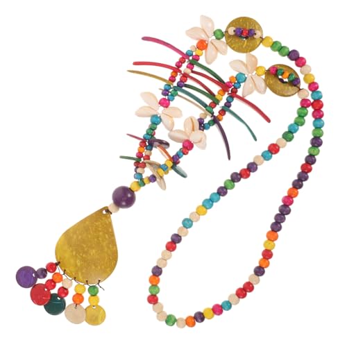 VOSAREA Boho Lange Halskette Damen Bunte Muschelperlen Statement Schmuck Baumwolle Leinen Ethno Halskette Hautfreundlich für Strand Urlaub für Frauen VOSAREA Boho Lange Halskette Damen Bunte Muschelperlen Statement Schmuck Baumwolle Leinen Ethno Halskette Hautfreundlich für Strand Urlaub für Frauen von VOSAREA
