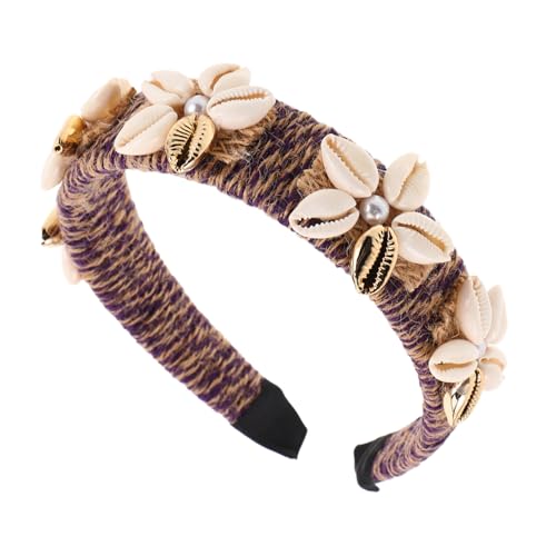 VOSAREA Breiter Haarschmuck mit Muschel Akzenten für Sommer Hochzeit und Urlaub Komfortabel Hautfreundlich und für von VOSAREA