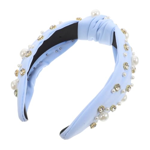 VOSAREA Geknotetes Stirnband Mit Kunstperlen: Modisches Haarband Mit Knoten, Rutschfest, Breiter Haarreifen, Strass-haarschmuck Für Damen VOSAREA Geknotetes Stirnband Mit Kunstperlen: Modisches Haarband Mit Knoten, Rutschfest, Breiter Haarreifen, Strass-haarschmuck Für Damen von VOSAREA