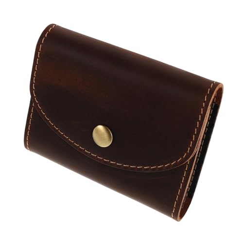 VOSAREA Herren Kartenhalter Rindsleder Minimalistisches Münzbeutel Design mit Druckknopf Kartenfächer Praktischer Kreditkarten Organizer für Business VOSAREA Herren Kartenhalter Rindsleder Minimalistisches Münzbeutel Design mit Druckknopf Kartenfächer Praktischer Kreditkarten Organizer für Business von VOSAREA